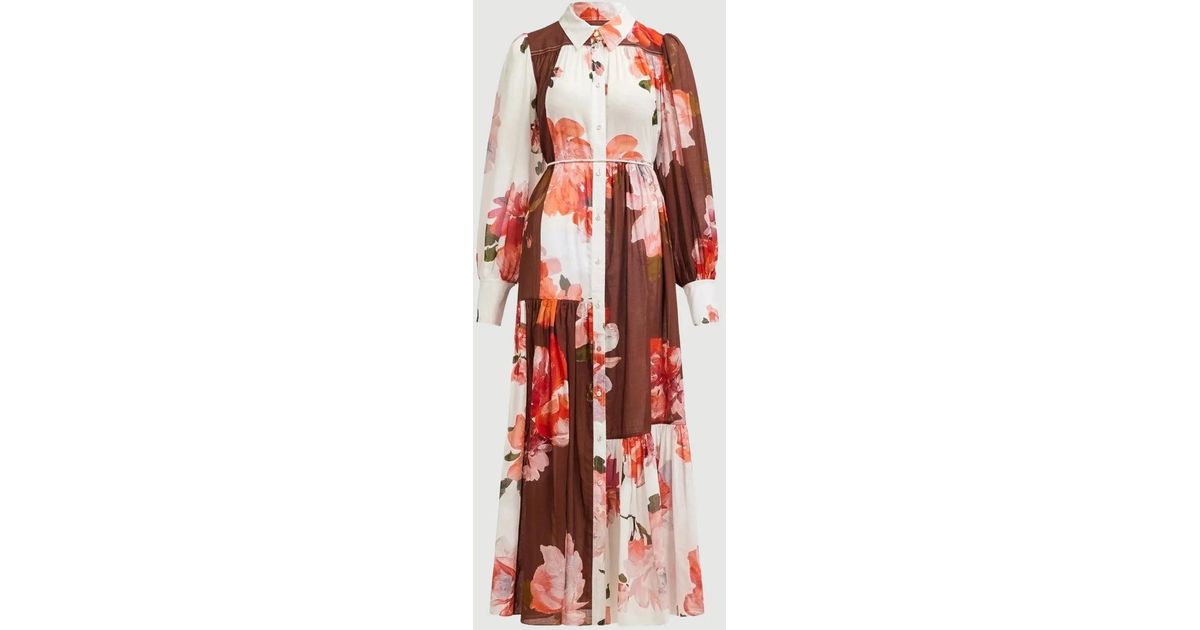 Aje. Espirit Maxi Smock Dress in Red | Lyst