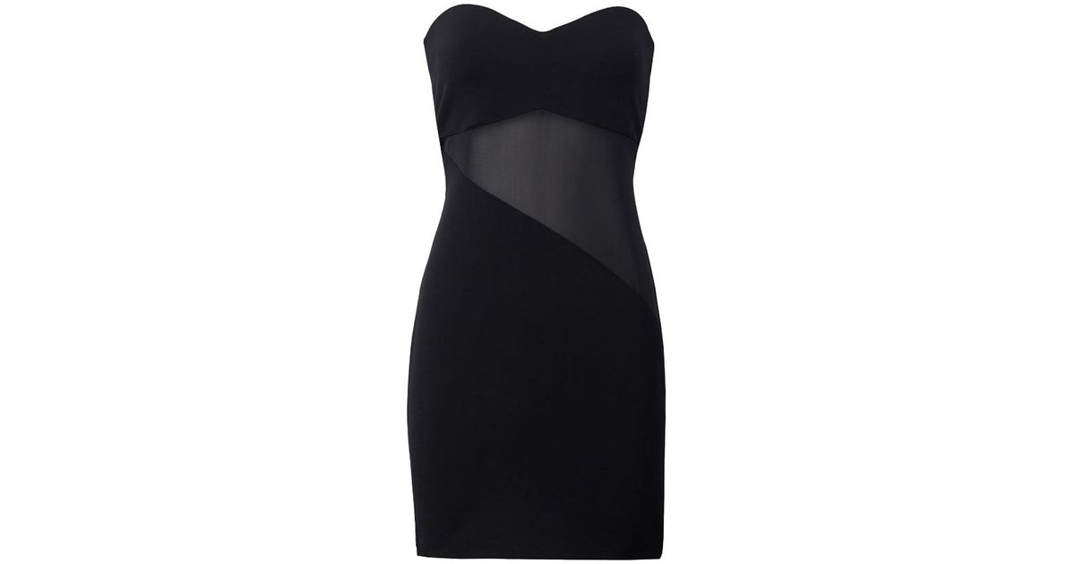 Victor Glemaud Strapless Mini Dress in Black | Lyst