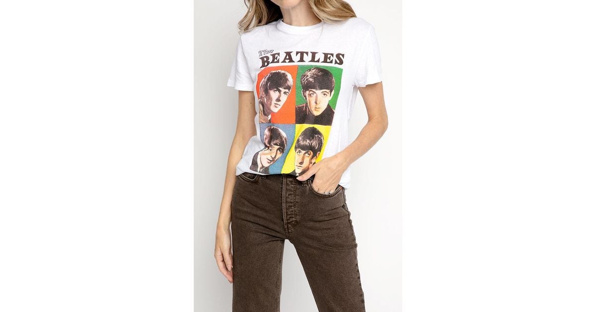 RE/DONE 70s Loose Tee The Beatles | Lyst