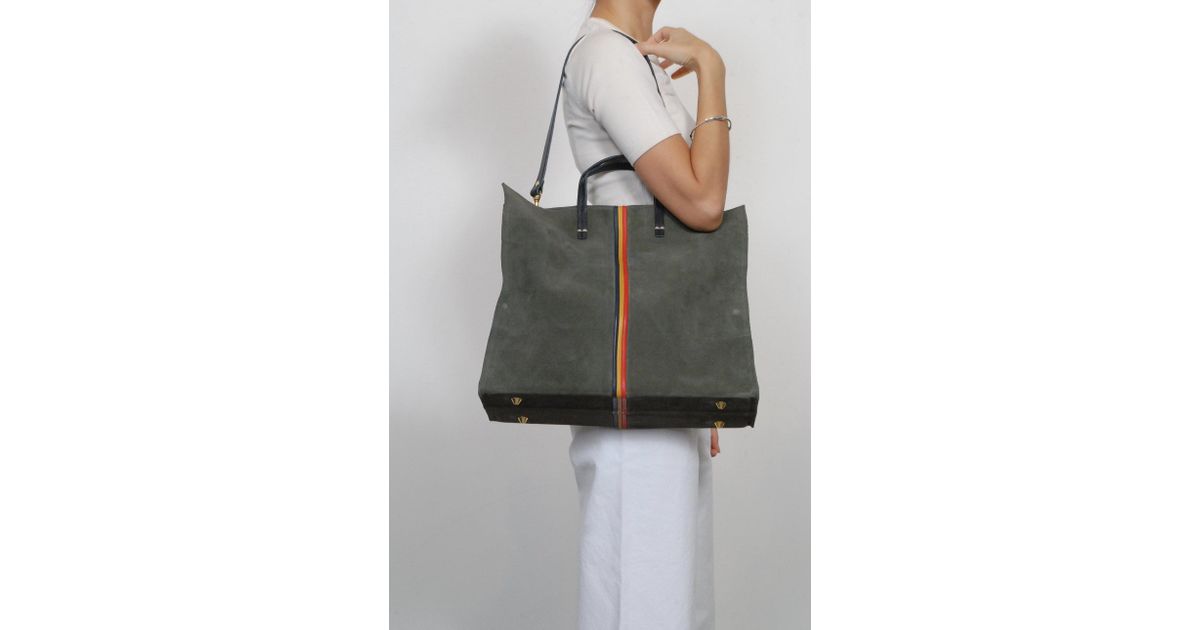 clare v suede tote