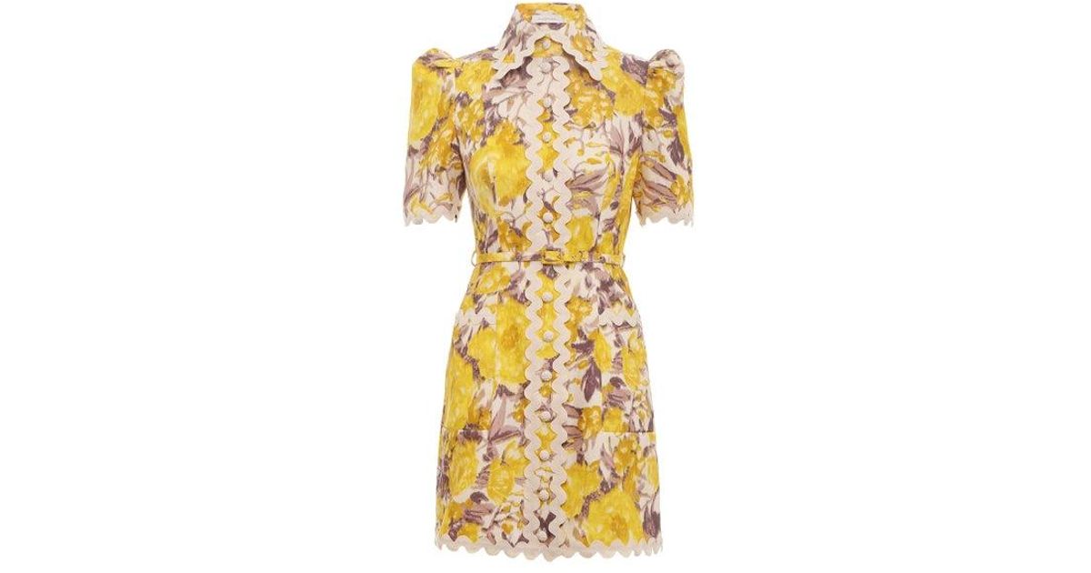 Zimmermann High Tide Ric Rac Mini Dress in Metallic Lyst