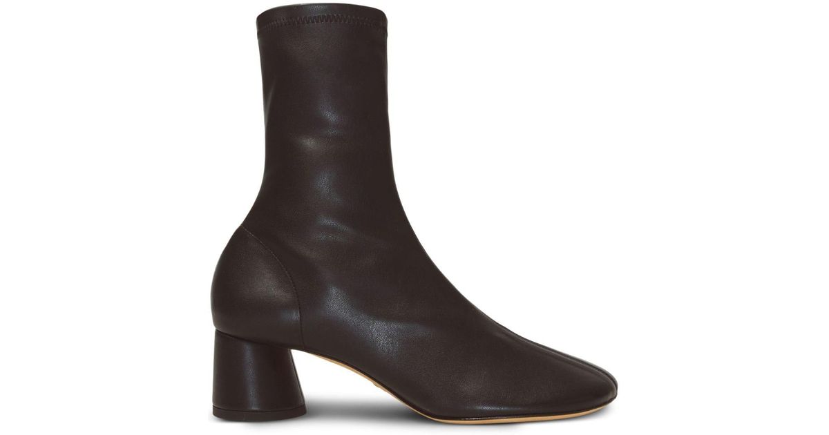 Proenza Schouler Round-toe Block-heel Ankle Boots in Brown | Lyst