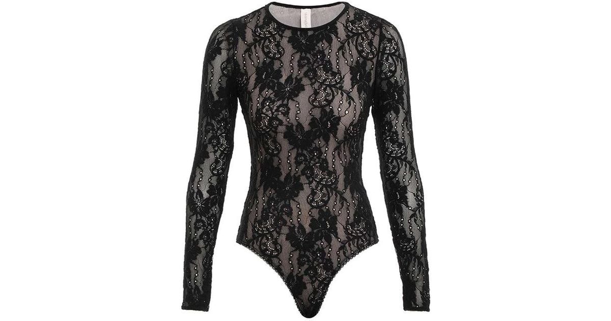 Zimmermann Luminosity Lace Bodysuit in Black | Lyst
