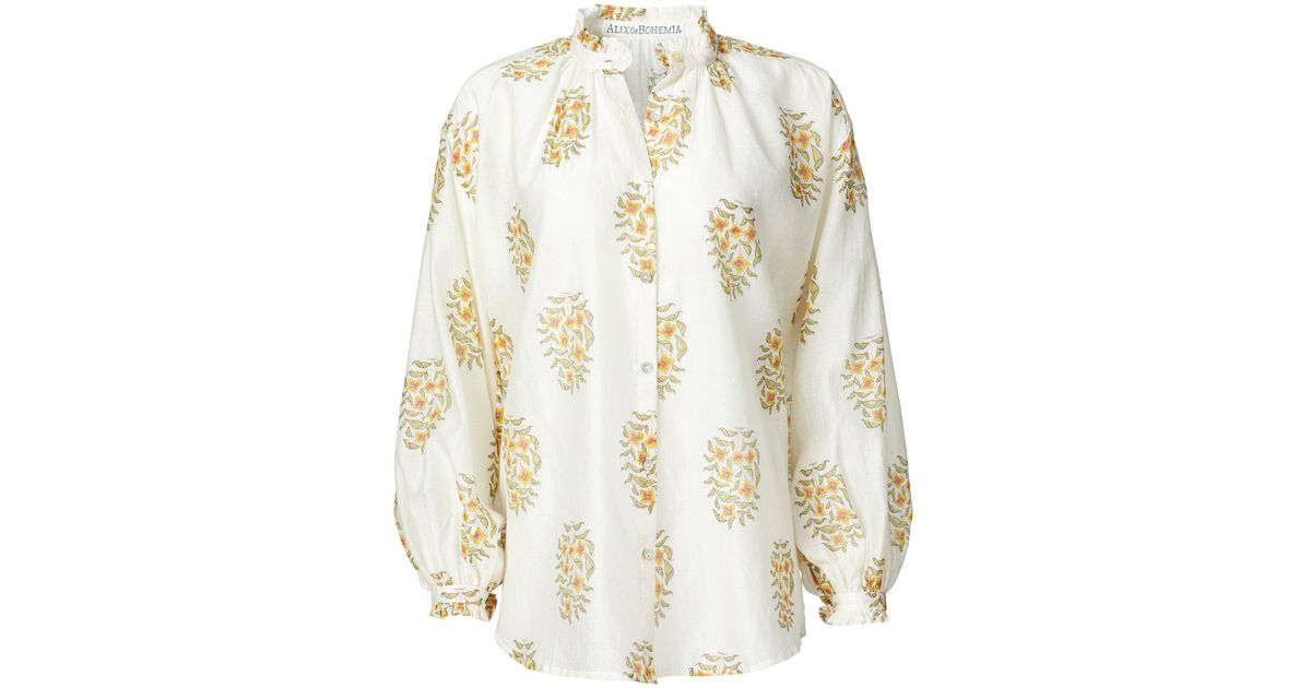 Alix Of Bohemia Poet Blouse in Natural Lyst