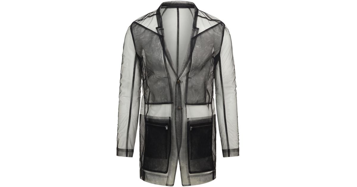 Rick Owens Sheer Lido Blazer Jacket - Black in Gray | Lyst
