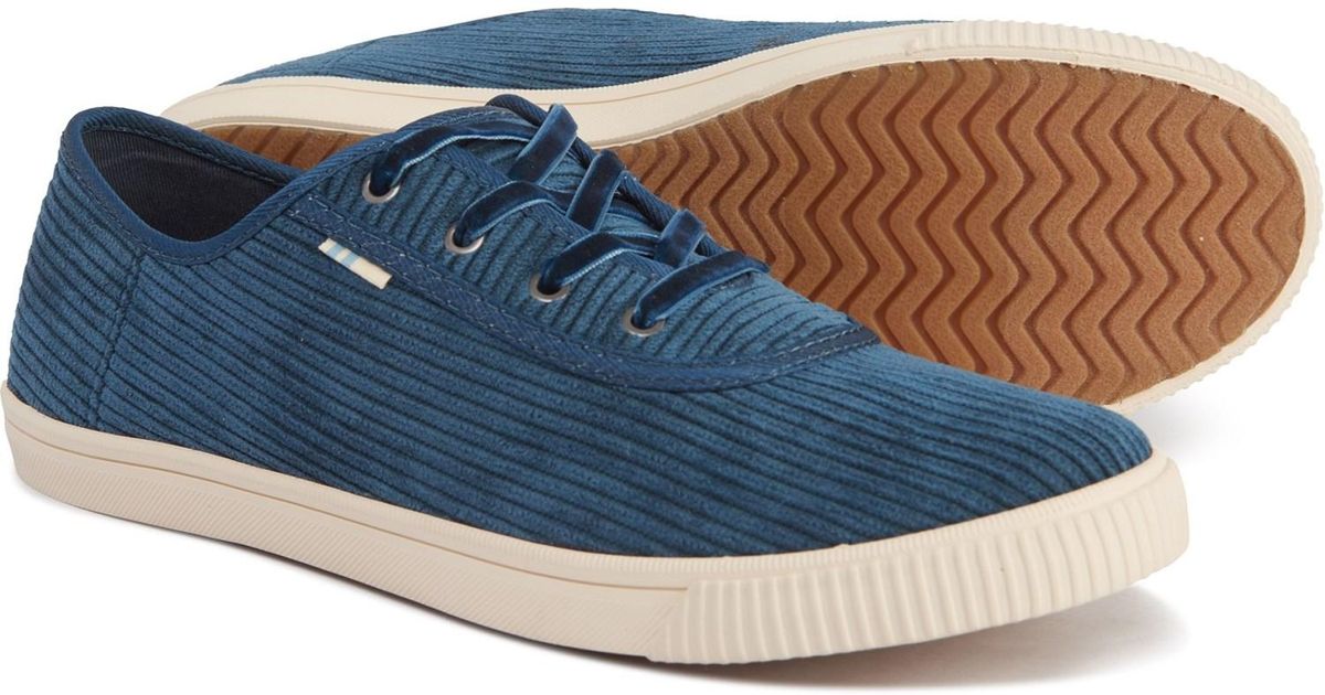 TOMS Corduroy Carmel Sneakers in Atlantic (Blue) - Lyst