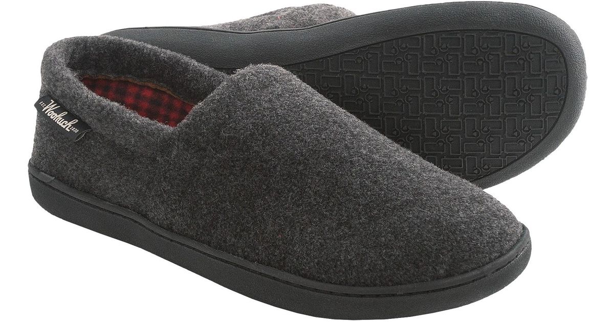 Woolrich Chatham Run Fleece Slippers (for Men) in Charcoal (Gray) for Men -  Lyst