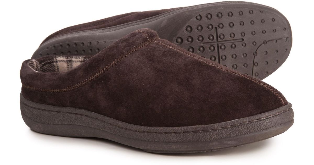 rockport suede clog slippers