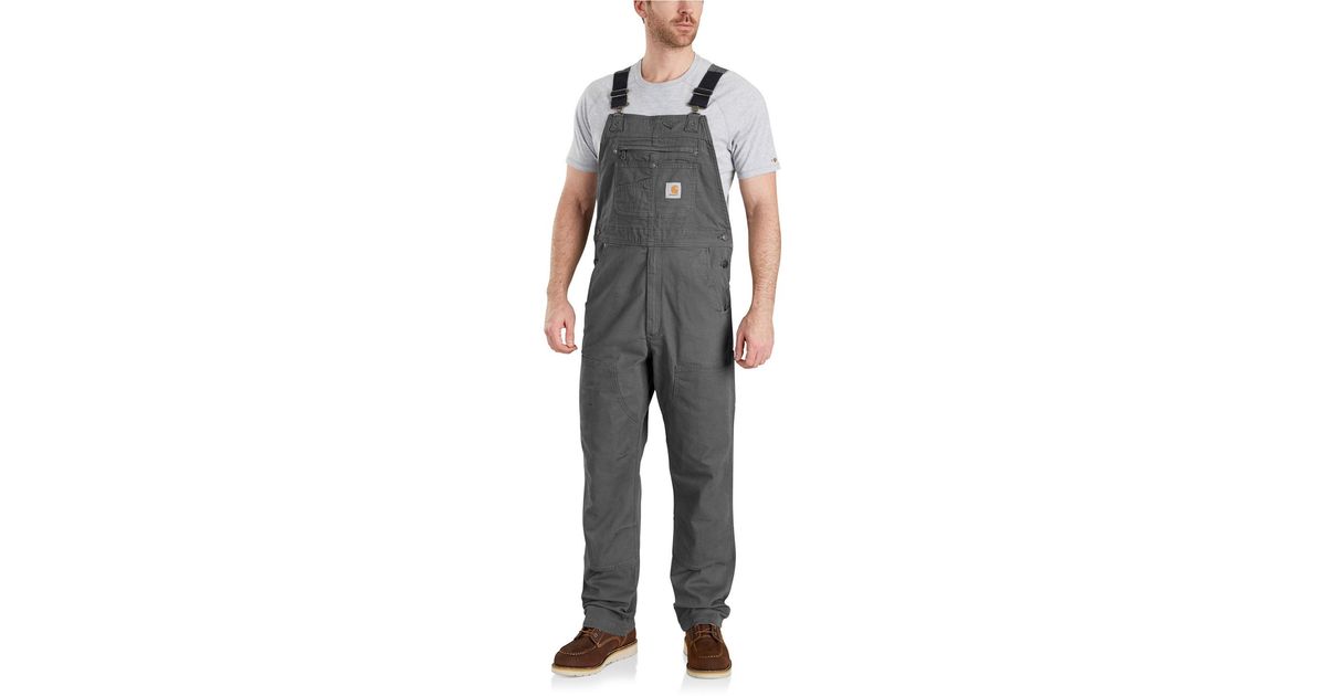 Carhartt Synthetic 102987 Rugged Flex(r) Rigby Bib Overalls in Gray for