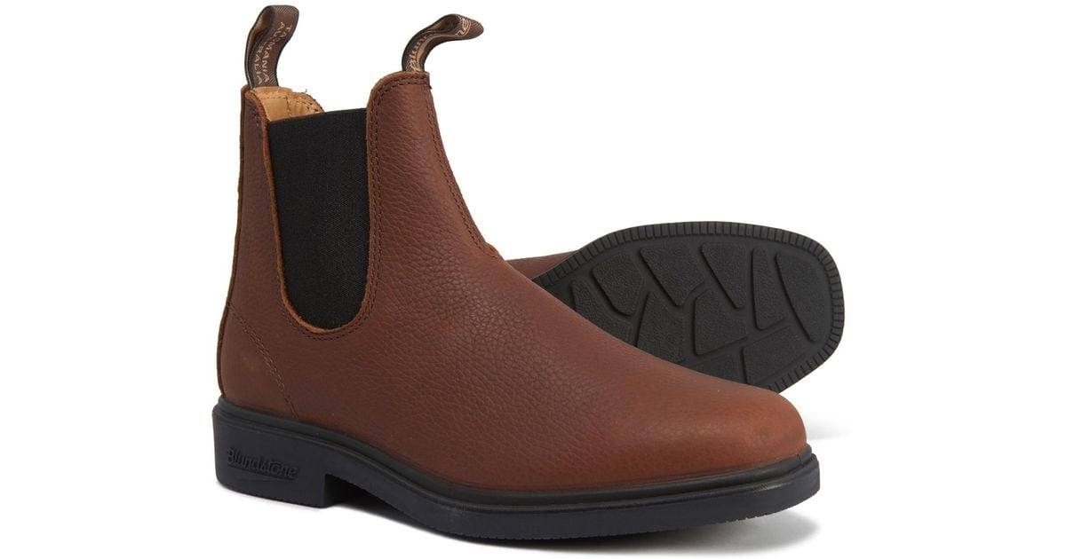 blundstone chisel toe pebbled brown