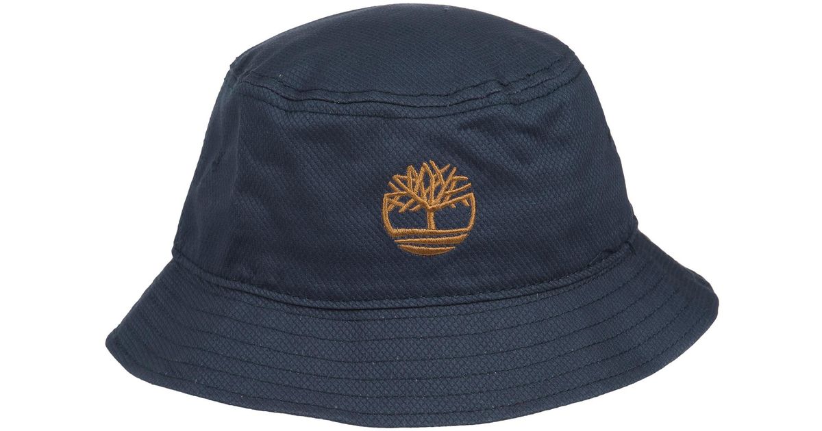 Timberland Cotton Bucket Hat With Tree Logo (for Men) in Blue for Men - Lyst