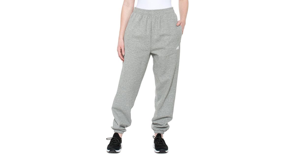 adidas Boyfriend Ribbed Pants in Gray Lyst