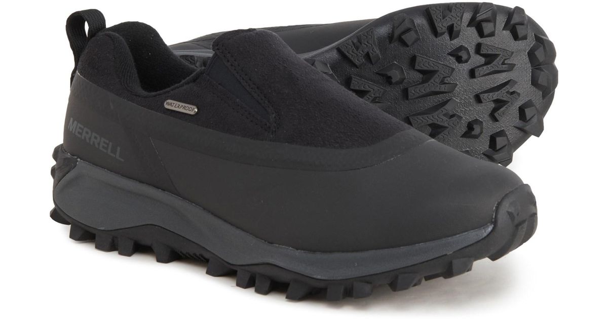 Merrell Thermo Snowdrift Moc Shell Shoes in Black | Lyst
