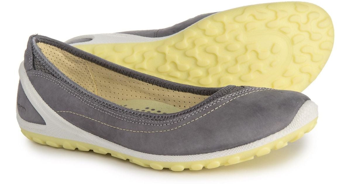 Ecco Leather Biom® Lite Athletic Ballet Flats | Lyst