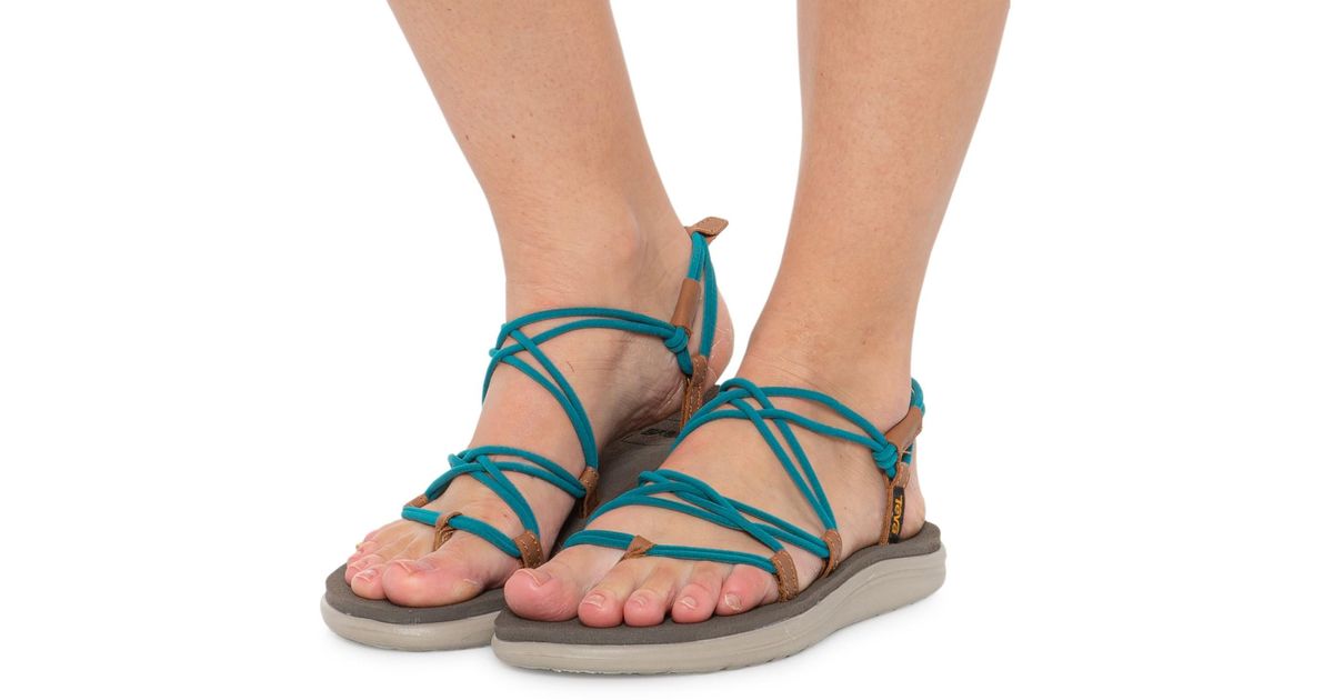 Teva Lace Deep Lake Voya Infinity Strappy Sandals In Blue Lyst Teva Lace Deep Lake Voya Infinity Strappy Sandals In Blue Lyst