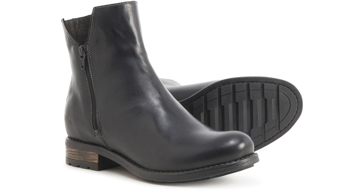 Taos Footwear Leather Made In Portugal Zip It Lined Boots in Black | Lyst