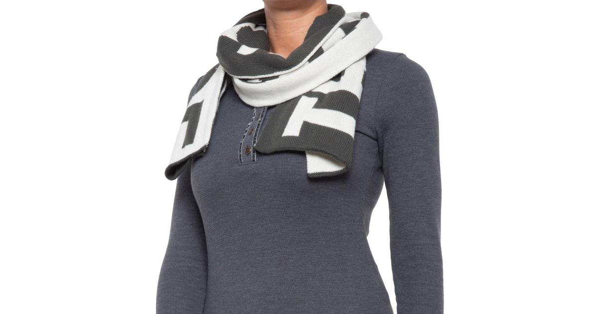 The North Face Logo Scarf In Asphalt Vintage Gray Lyst