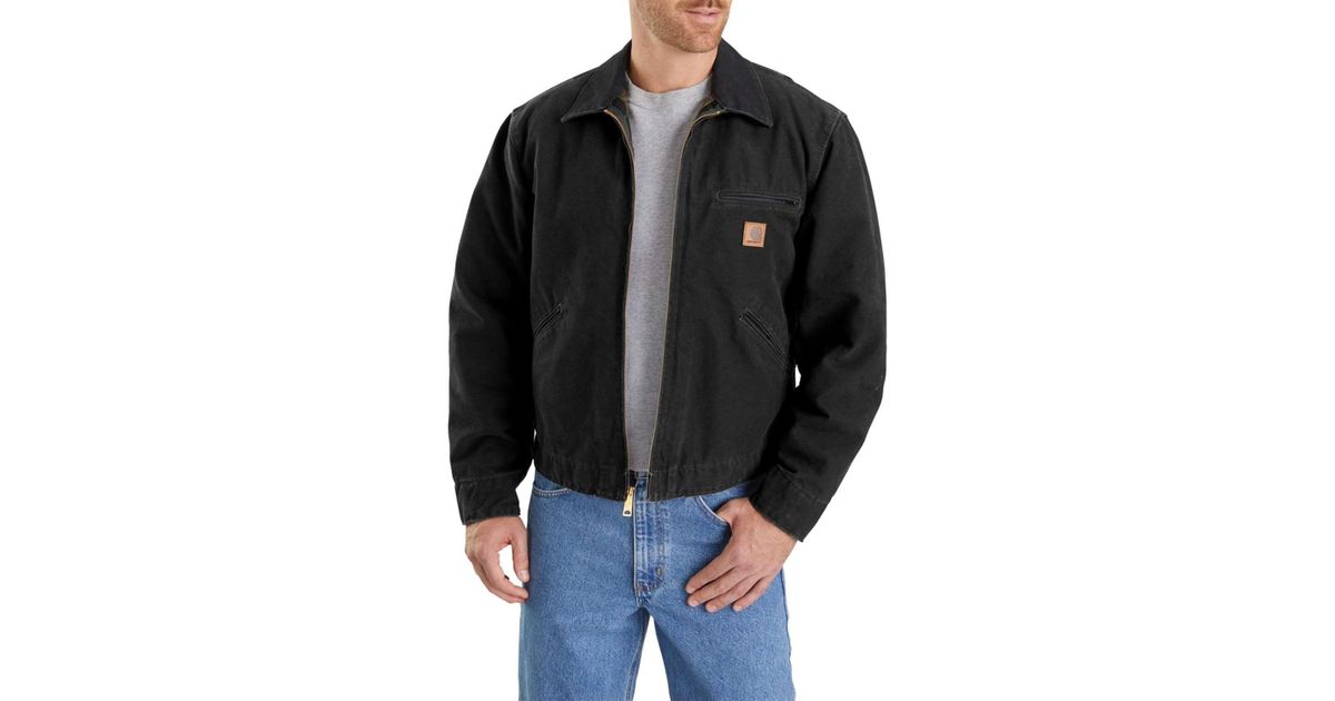 Carhartt Cotton J97 Sandstone Detroit Jacket in Black for Men - Save 17