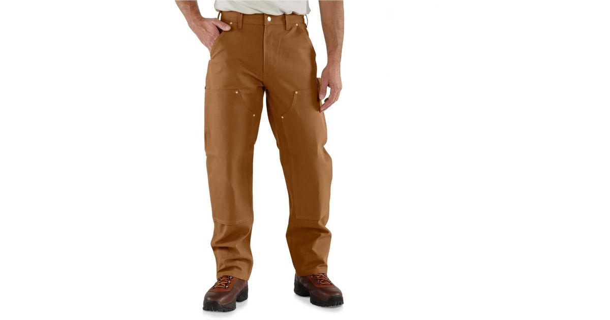 Carhartt Cotton B01 Duck Utility Work Pants in Brown for Men Lyst