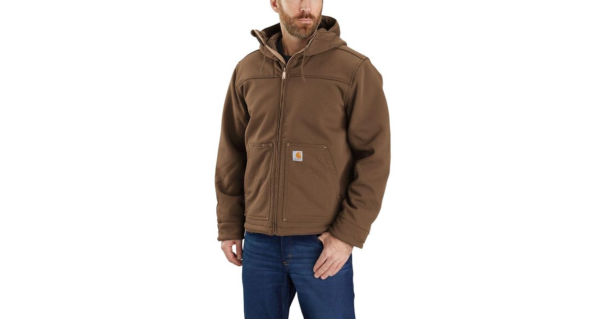 Carhartt Fleece 105001 Super Dux Sherpalined Active Jacket in Coffee
