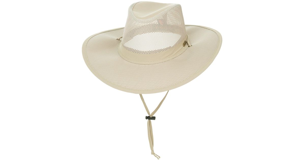 stetson no fly zone mesh crown safari hat