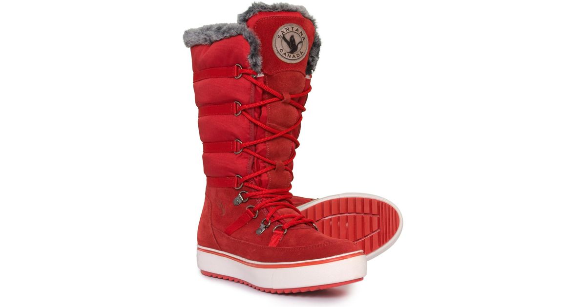 santana canada waterproof and insulated tall winter boots