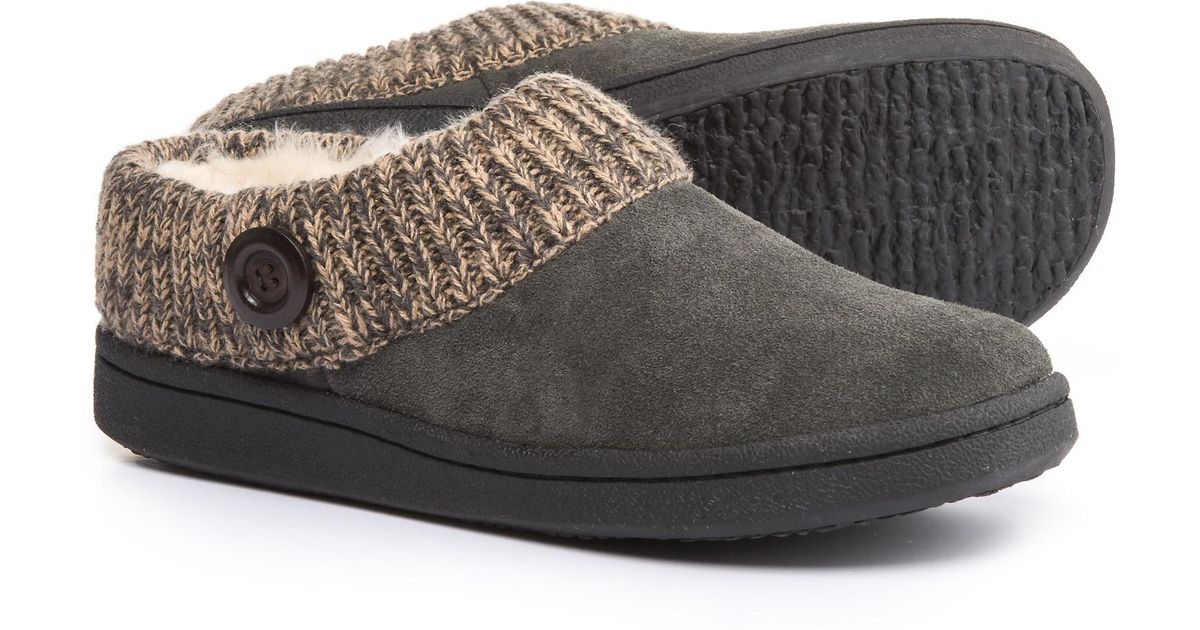 clarks sweater button clog slippers