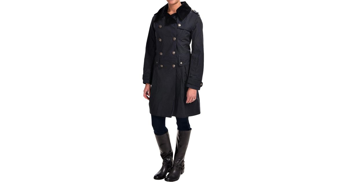 barbour navy trench coat 