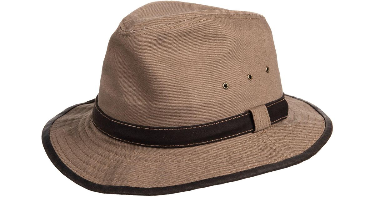 Dorfman Pacific Cotton Garment Washed Twill Safari Hat in Brown for Men