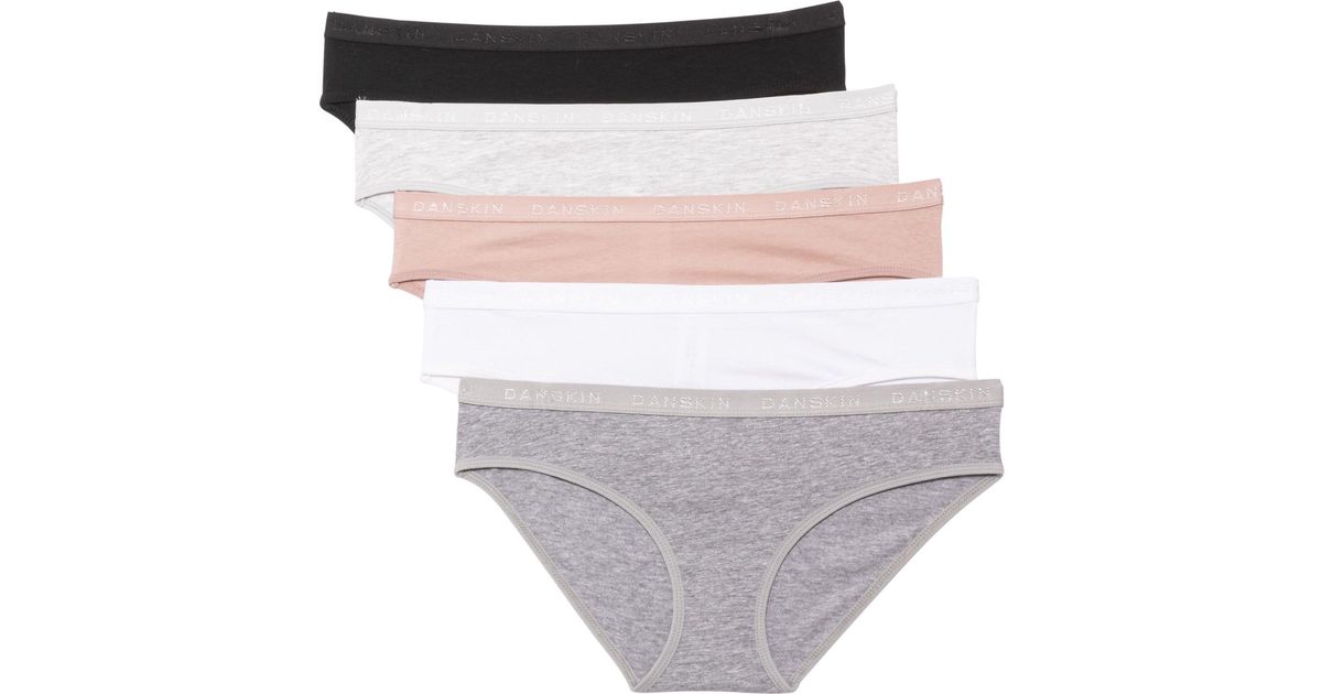 Danskin Cotton Seamless Panties in Gray Lyst
