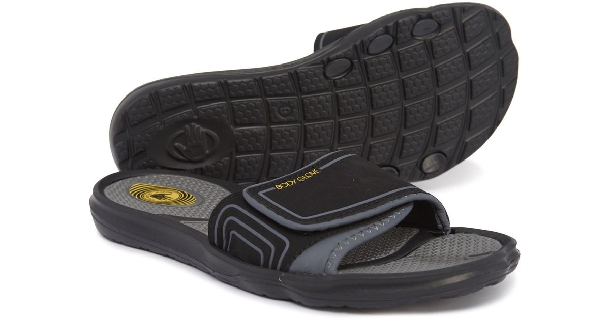 Body Glove Dune Slide Sandals in Black/Yellow (Black) for Men | Lyst