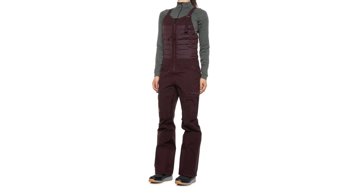 The North Face Beatty Down Bib Ski Pants in Brown Lyst