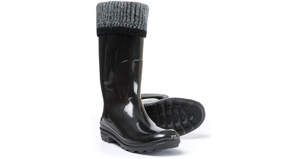 fleece lined rain boots
