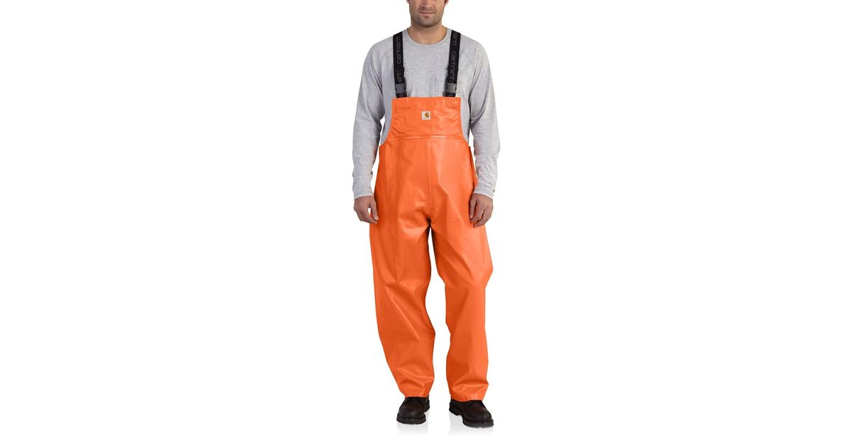 Carhartt 101982 Belfast Pvc Rain Bib Overalls in Orange for Men Lyst