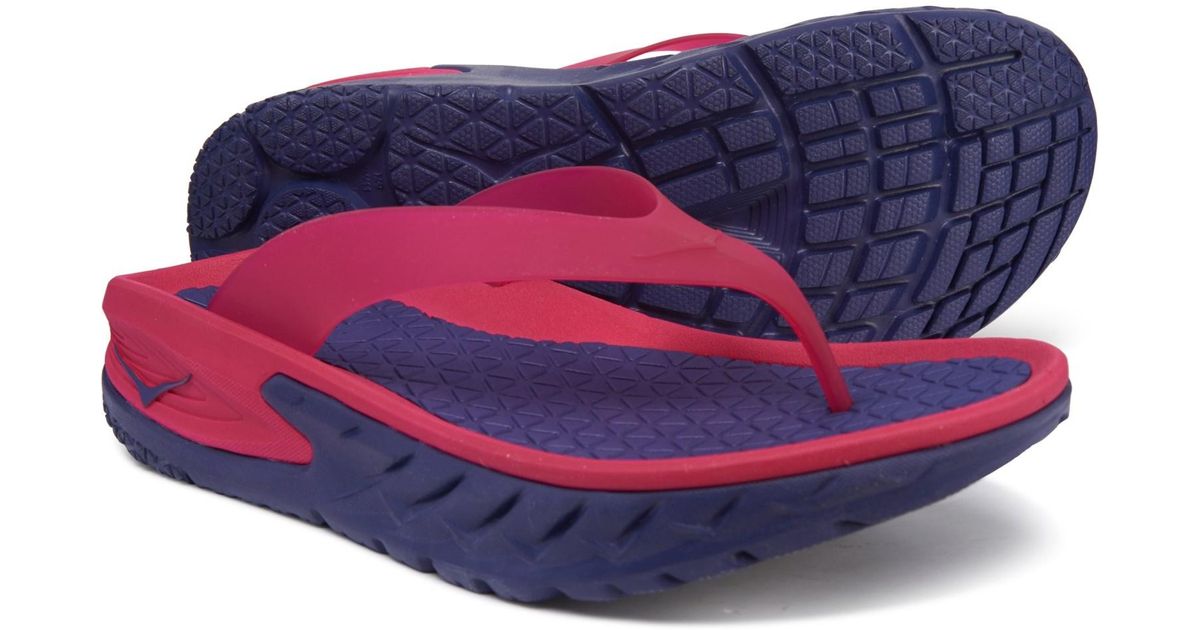 Hoka One One Synthetic Ora Recovery Flipflops in Blue Lyst