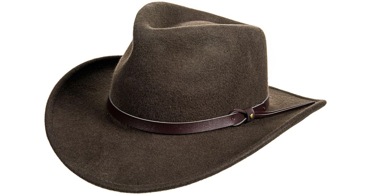 dorfman pacific wool felt crushable outback hat