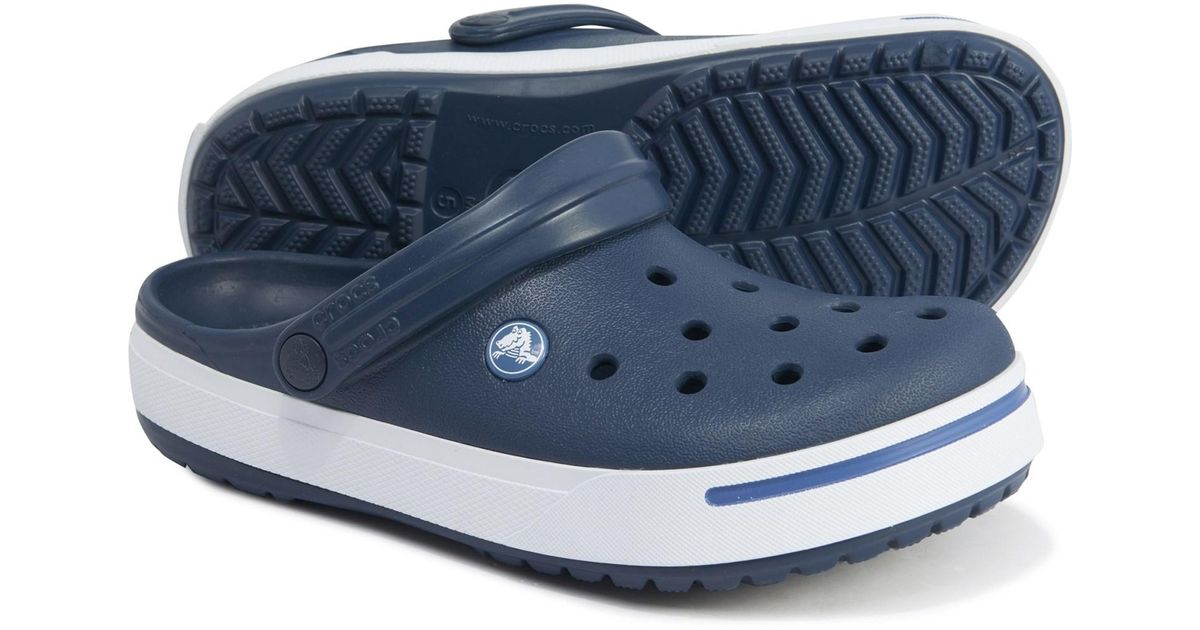 crocband navy blue clogs