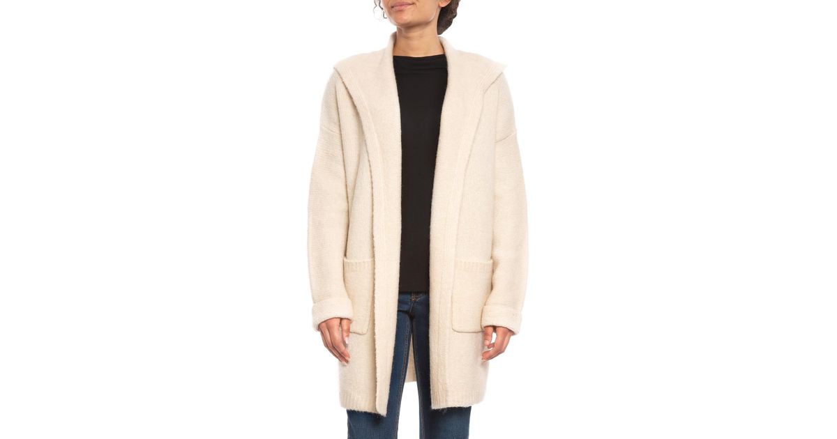 tahari hooded cardigan