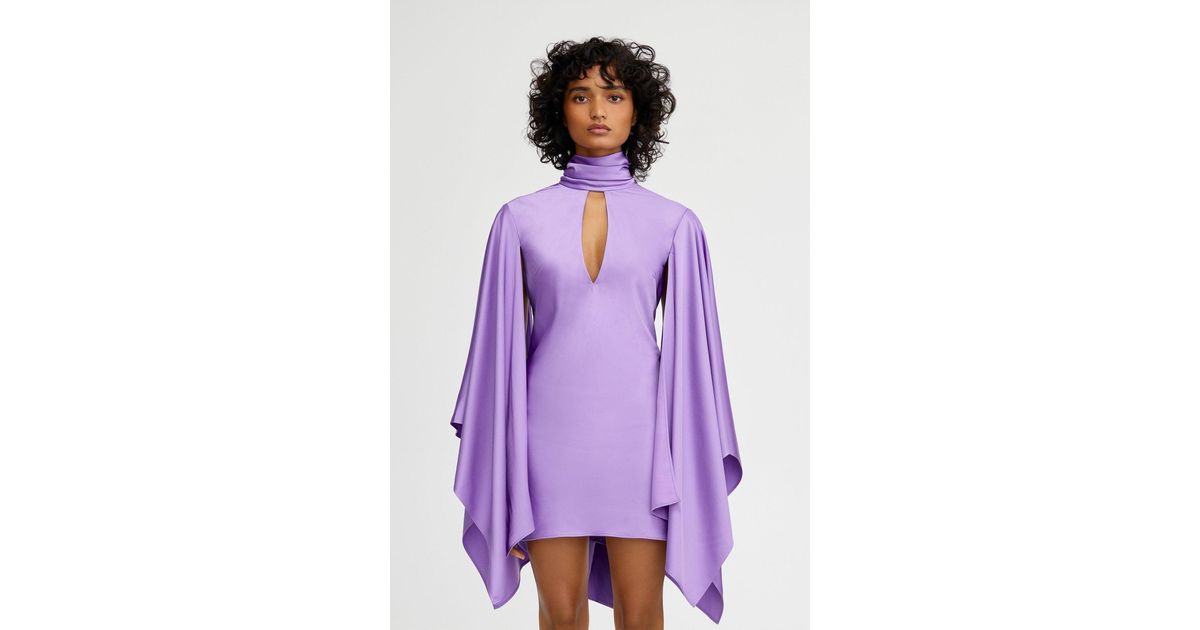 adriana long sleeve mini dress SO ONLINE AU Adriana Long Sleeve Mini Dress For Polyester Viscose Rayon in  Purple