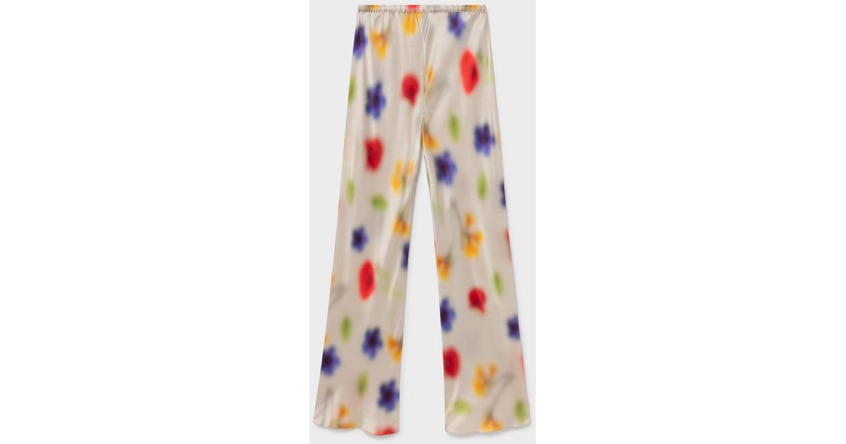 SILK LAUNDRY Bias Cut Pants in White Lyst