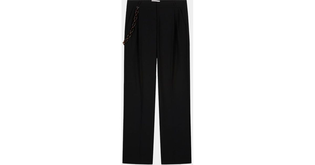 Coperni Wool Low Rise Loose Tailored Trousers in Black | Lyst