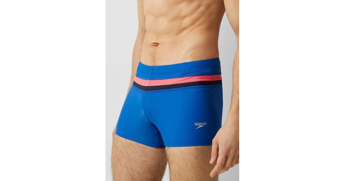 Speedo Striped Swim Trunk in Blue for Men | Lyst