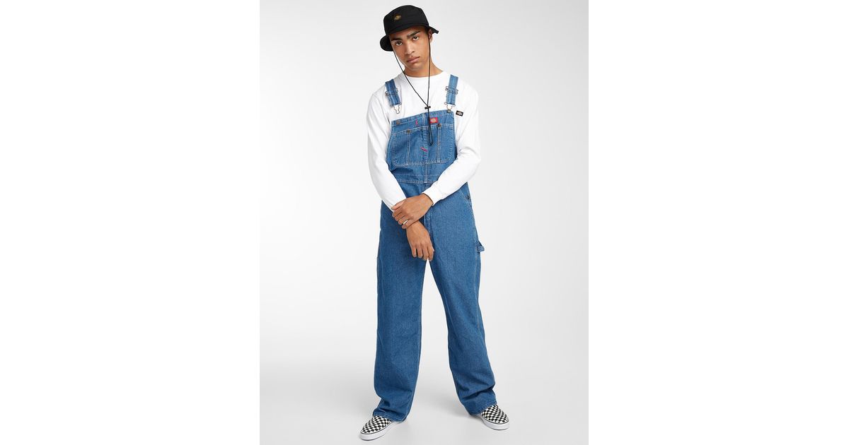 Dickies Faded Denim Workwear Overalls in Blue for Men Lyst