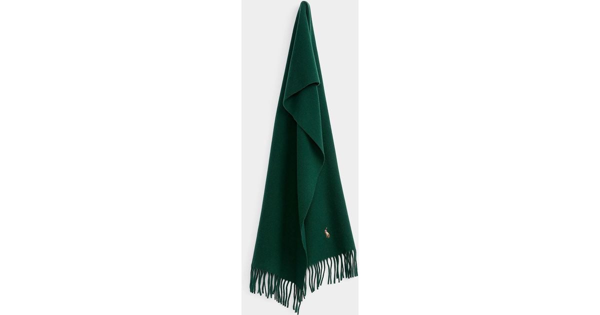 Polo Ralph Lauren Pure Wool Signature Scarf in Green for Men | Lyst