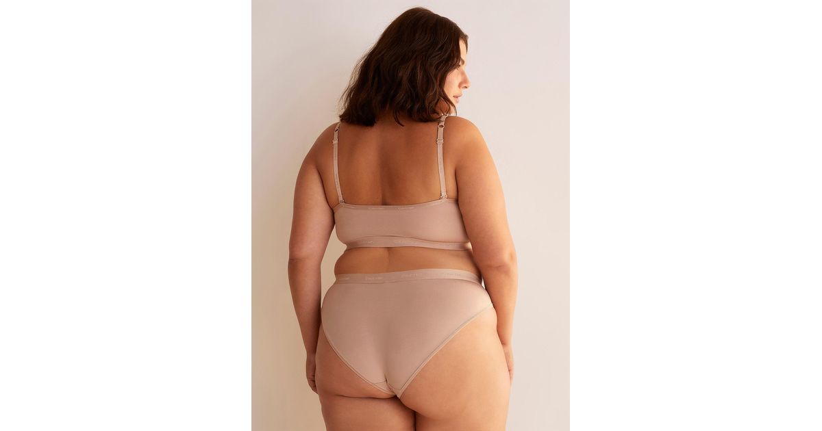 Calvin Klein Form To Body Bikini Panty Plus Size in Natural | Lyst