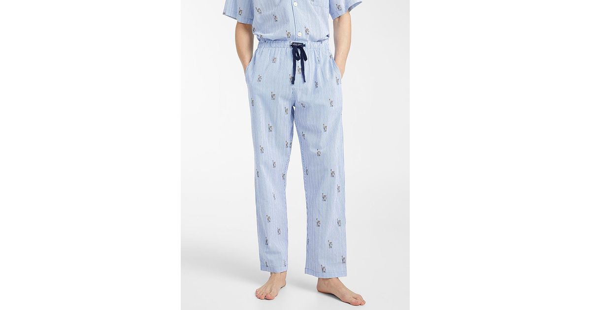 Polo Ralph Lauren Sailor Teddy Bear Striped Pyjama Pant in Blue for Men