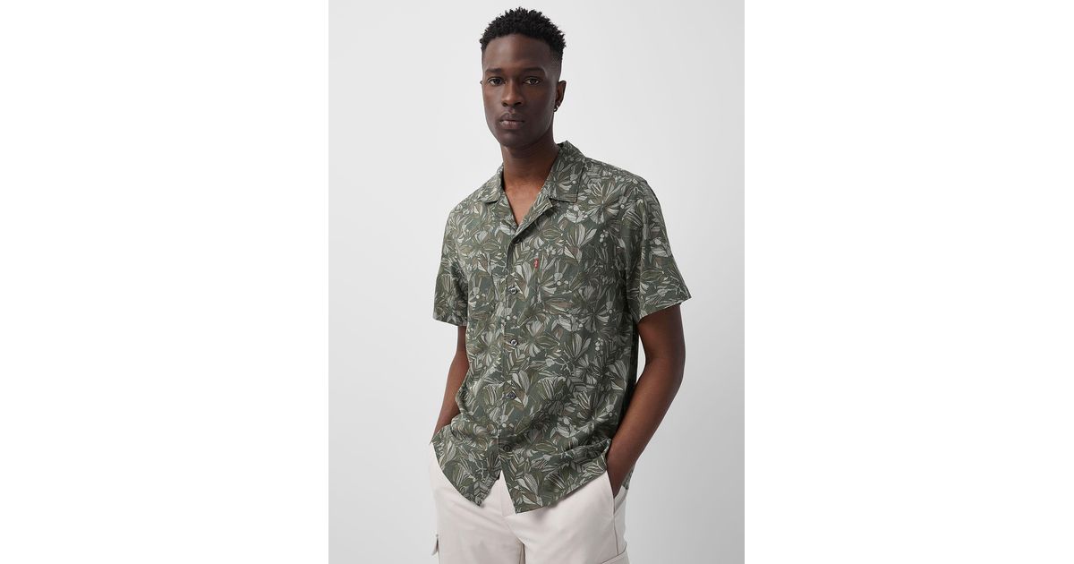 Levi's Floral Camo Camp Shirt in Green 