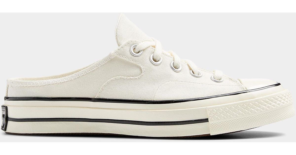 Converse Canvas Chuck 70 Mule Egret Sneakers Women in Ivory White