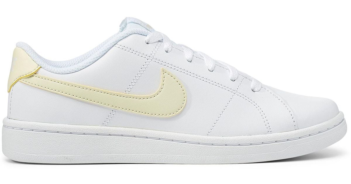 Nike Leather Court Royale 2 Yellow in White | Lyst