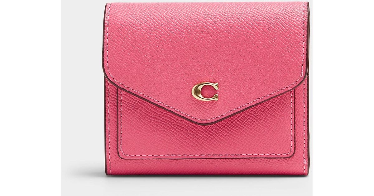 COACH Wyn Leather Mini Wallet in Pink | Lyst